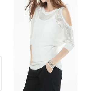 Express Sweaters - Express black open knit cold shoulder sweater Express Sweaters - Express black open knit cold shoulder sweater